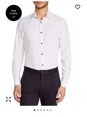 Men's Classic White Dress Shirt - Long Sleeve